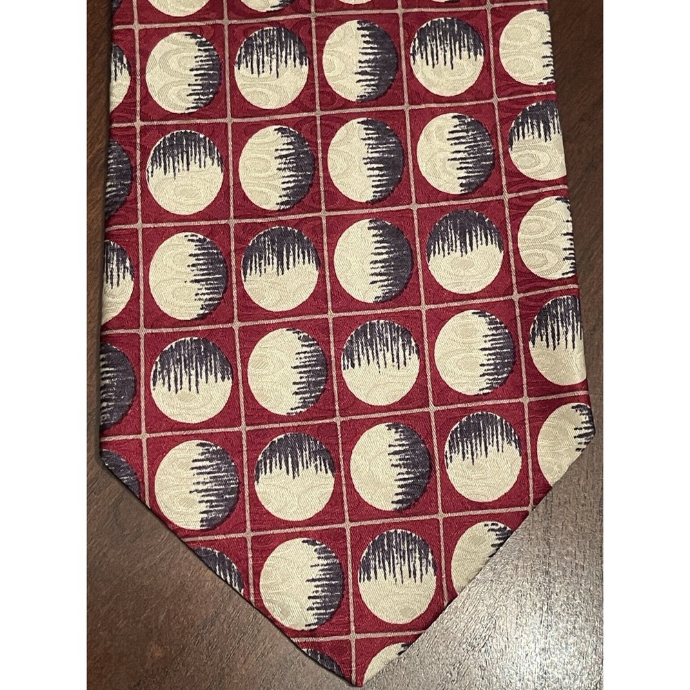 Talbott Studio For Nordstrom Red Black Hand Made 100% Silk Men’s Neck Tie Usa